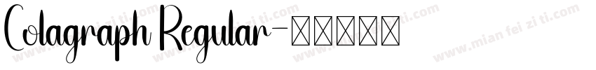 Colagraph Regular字体转换